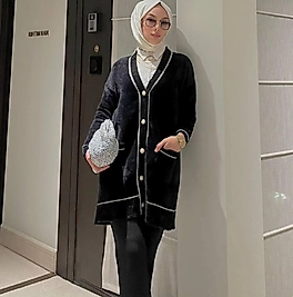 Angora hırka (siyah)