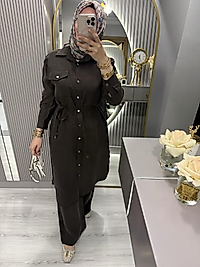 Uzun tunikli takım/acıkahverengi