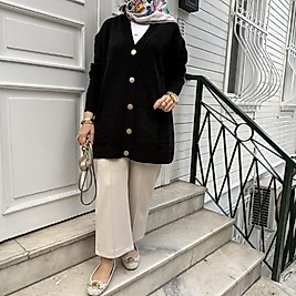Spor Angora hırka /siyah