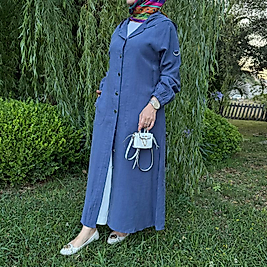 Lyocell tam boy kap (indigo)