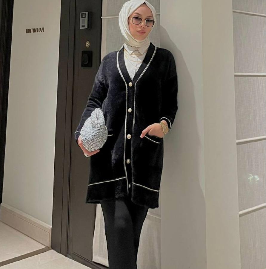 Angora hırka (siyah)