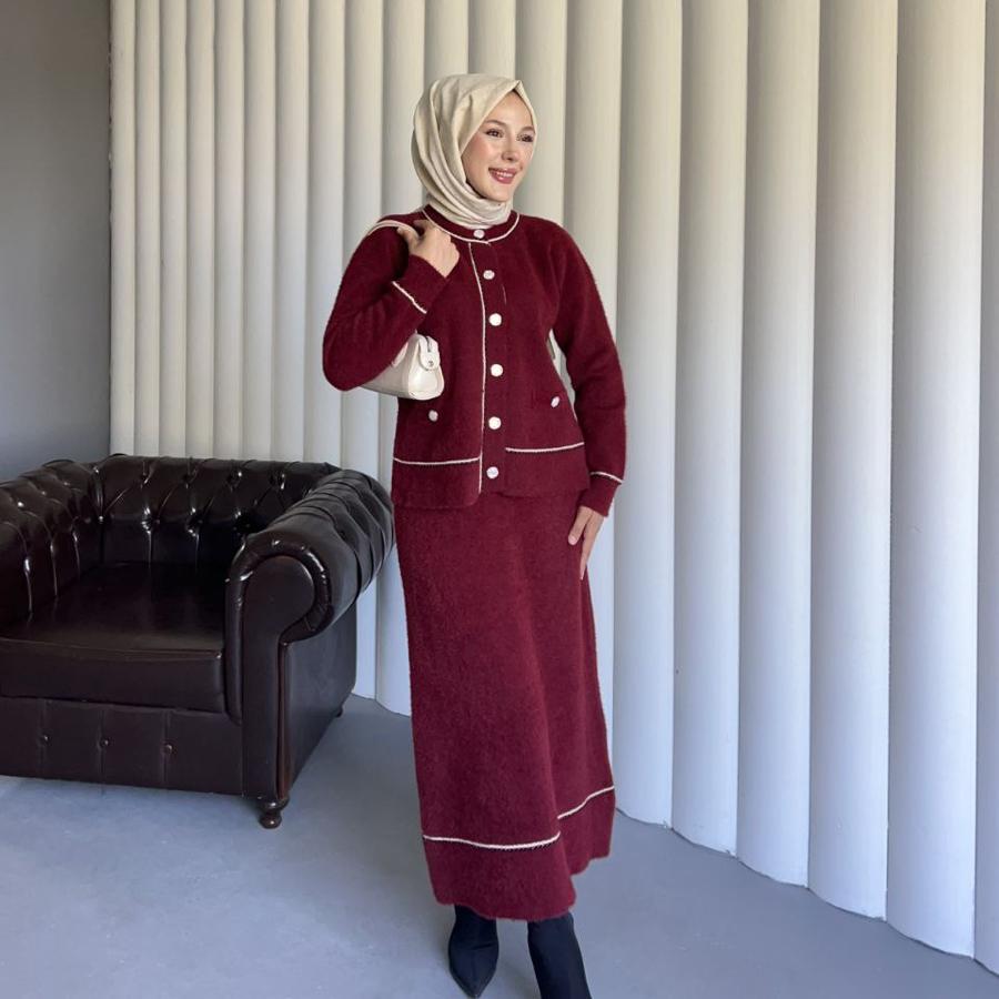 Angora takım/bordo